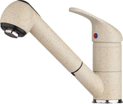 Produktbild von PYRAMIS Armatur FESTIVO essential in BEIGE mit umstellbarer Auszugsbrause / Einhebelmischer / Mischbatterie