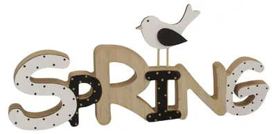 Produktbild von Schriftzug "Spring" (Frühling) aus Holz 28x13cm
