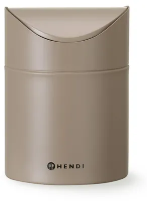 Produktbild von HENDI Tischabfalleimer mit Schwingdeckel 1,2L Metall beige