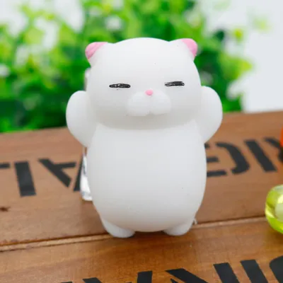 Obrázek produktu pro Měkké Squishy Domácí mazlíčci Roztomilé Chubby Animal Hračky Stress Relief and Fun Play Toy for Kids Dospělí - Růžová kočka