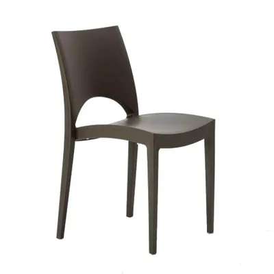 Produktbild von Stapelstuhl Aus Polypropylen Farbig Grand Soleil Paris Garten Outdoor - Braun