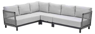 Produktbild von Garden Impressions Ariano Loungeset - 4-teilig - carbon black - Taupe - valley sand