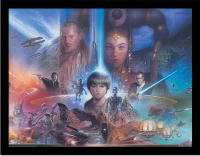 Immagine prodotto di Star Wars - Poster incorniciato "Episode I Art" PM8731 (40 cm x 30 cm) (a colori)