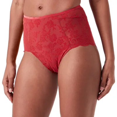 Produktbild von Triumph Amourette 300 Rococo Highwaist Panty, Farbe: Mannish Red NX/00NX, Größe: 42 Figurformender Slip mit hoher Taille