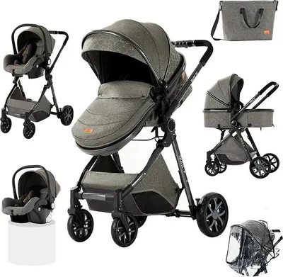 Immagine prodotto di Passeggino, adattabilità 3 in 1, design leggero come una piuma, Depgray