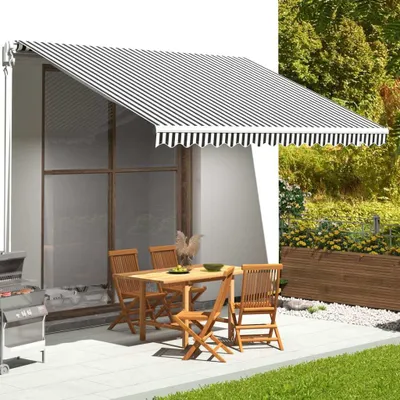 Immagine prodotto di Maison Exclusive - Telo per tenda da sole antracite e bianco 4,5x3,5 m