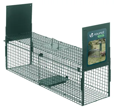 Produktbild von VOUNOT® Marderfalle Lebendfalle Metall Tierfalle mit Griff, 100x29x40cm Grün