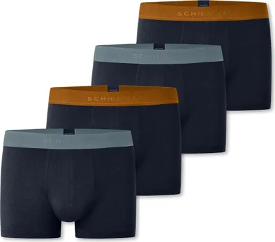 Produktbild von Schiesser 4er Pack 95/5 Baumwolle Long Short / Pant Sportlicher Logo-Webgummibund, Bequeme Beinausschnitte und ohne störende Nähte, Elastische Single-Jersey-Qualität