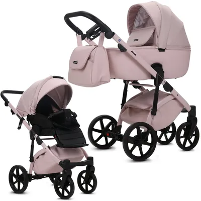Produktbild von Knirpsenland Lifetime 2.0 Kombi Kinderwagen mit Babywanne und Sportwagenaufsatz 2in1 Rosa