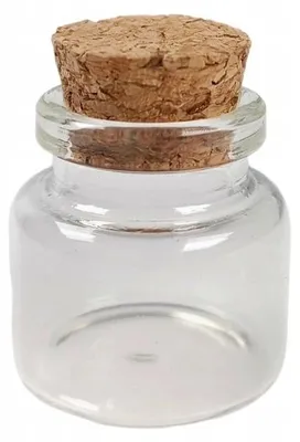 Produktbild von ABC Glasflasche mit Korken, 10 ml, elegant