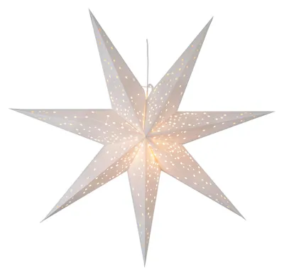 Produktbild von Papierstern Galaxy - Sternenbilder - hängend - 7-zackig - 100cm - inkl. E14 Fassung u. Kabel - weiß