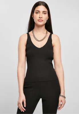 Zdjęcie produktu dla Urban Classics Ladies - Rib Knit Tank Top czarny - S