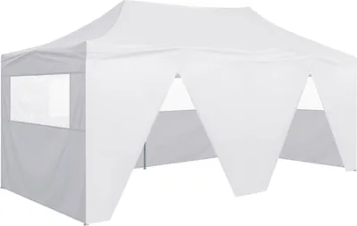Obrázek produktu pro Maison Exclusive – profesionální skládací party stan se 4 bočními stěnami, 3×6 m, ocel, bílý