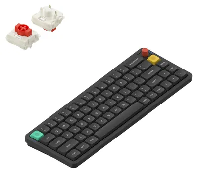 Produktbild von NuPhy Air65 V3 Kabellose Mechanische Tastatur Bluetooth/2,4 GHz/USB-C QWERTY Layout - Nebula Dark / Red nano