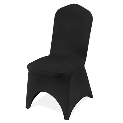 Image de VEVOR 50 pcs Housses de chaises en polyester et Élasthanne Élasthanne Housse de chaise noire