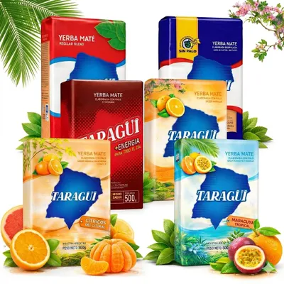 Zdjęcie produktu dla Kompletny zestaw smaków Yerba Mate Taragui 6x500g