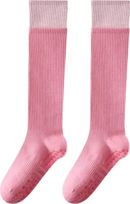 Produktbild von Rutschfeste Damen-Yogasocken, Pilates-Socken mit Noppen, kniehohe Socken, farblich abgesetzte Overknee-Socken für Ballett, Tanz und Streetwear
