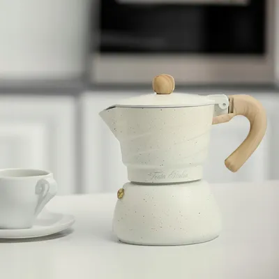 Produktbild von Aluminium-Moka-Kaffeekocher 3 Tassen, traditionelle italienische Moka für