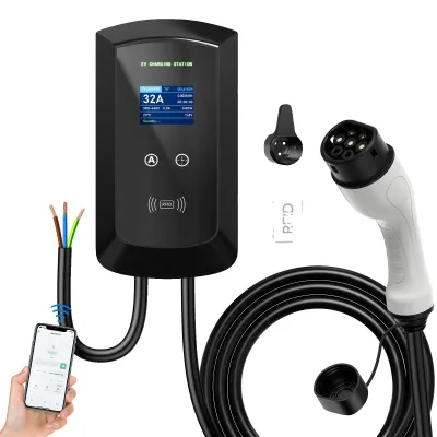 Imagen del producto de Estación de carga para vehículos eléctricos, con control inteligente, características de seguridad robustas, 7.6 kW, 32A, monofásica