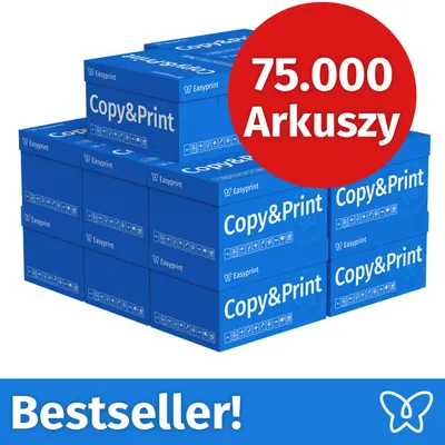 Zdjęcie produktu dla NOWOŚĆ: Easyprint Papier do drukarek i kopiarek, 75000 arkuszy, 150 x 500, A4, Premium, ekstra biały, CIE 160, Zwycięzca testów, Certyfikat PEFC
