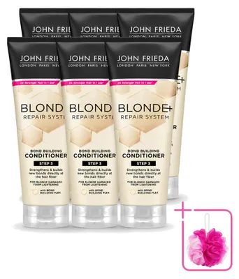 Image de 6 x Après-shampooing réparateur John Frieda Blonde+, renforce les liaisons capillaires - 250 ml - Lot de 6