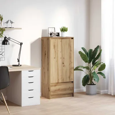 Produktbild von Möbel Schrank mit Schublade Artisan-Eiche 55,5x34x119,5 cm - Kommoden &57359