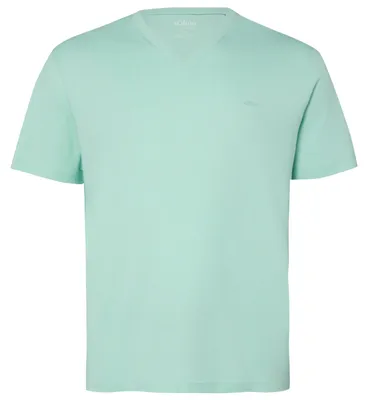 Produktbild von s.Oliver Basic-T-Shirt mintgrün V-Neck Übergrößen