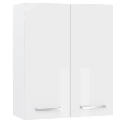 Zdjęcie produktu dla Szafka łazienkowa wisząca biała połysk z półkami do łazienki ścienna 50 cm