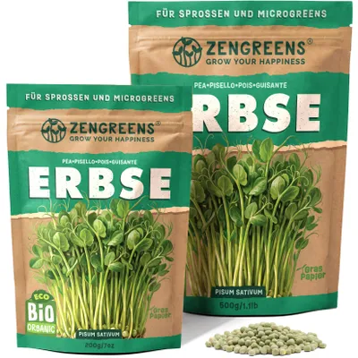 Produktbild von ZenGreens® Sprossen- & Microgreens-Samen - Erbse - 500g