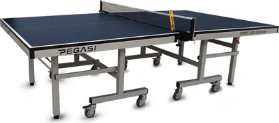 Produktbild von Pegasi Tischtennisplatte 1200 Pro - Indoor Tischtennis - Tischtennistisch Klappbar - Tischtennisplatte Indoor - Faltbare tischtennisplatte - Table Indoor - Inkl. Netz & Zähler - Blau