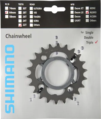 Produktbild von SHIMANO Alivio FC-M430, Kettenblatt, 22 Zähne, Y1M098030