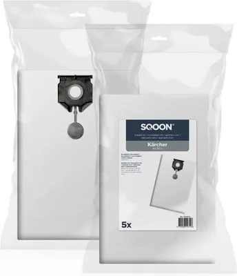 Produktbild von SQOON Staubsaugerbeutel 5 Stück Geeignet für Kärcher NT30/1 Series, Ersatz für Modell 2.889-154.0, Hochwertige Filterbeutel, Langlebig & Passgenau