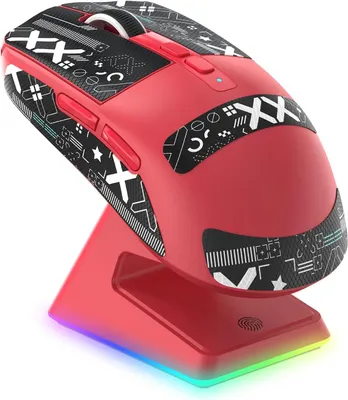 Produktbild von Tri-Mode-Konnektivität Superlight Kabellose mit RGB Ladestation, 49g Ultraleicht Mouse, PixArt PAW3395 Sensor, 26000DPI, 2.4G/BT/Kabelgebunden