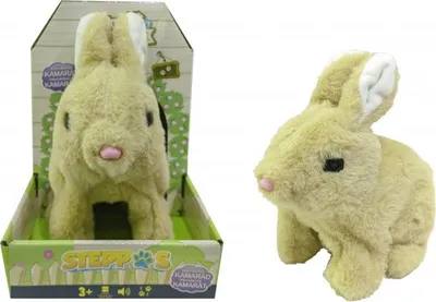 Image de STEPPOS Lapin Steppos beige fonctionnant sur piles