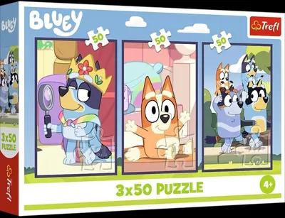 Zdjęcie produktu dla Trefl TREFL BLUEY puzzle set The Bluey family, 3x50 pcs