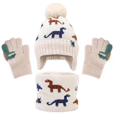 Productafbeelding van Warme Kindermuts en Sjaal Set met Fleece Voering