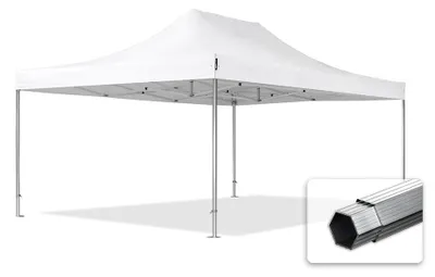 Image de TOOLPORT 4x6 m Tonnelle pliante Alu, PVC 850, blanc