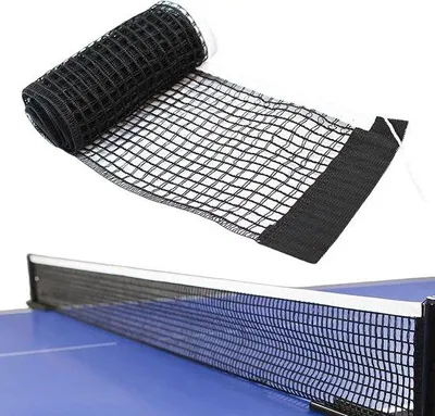 Productafbeelding van Tafeltennisnet - Zwart - Opvouwbaar en Draagbaar - Duurzaam Tafeltennisnet voor Binnen en Buiten