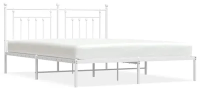 Produktbild von vidaXL Bettgestell mit Kopfteil Metall Weiß 180x200 cm