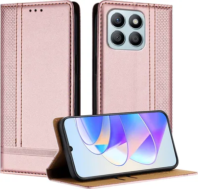 Produktbild von Handyhülle für Honor X8b Leder Flip Klappbare Schutzhülle mit Standfunktion Pink