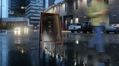 Obrázek produktu pro Allboards Reklamní áčko s křídovou tabulí 150x61cm - voděodolné