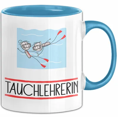 Produktbild von Geschenk für Tauchlehrerin Tasse Lustige Geschenkidee Geburtstag Ich Bin Tauchlehrerin Ich Darf Das (Blau)