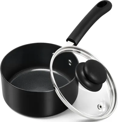 Productafbeelding van MICHELANGELO Steelpan, 1 liter, keramische antiaanbaklaag, zwart