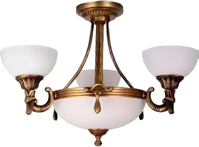 Image de Blanc classique Lampe de plafond suspendu or Design Lustre