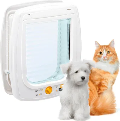 Imagen del producto de Mirador para gatos - Mirador para perros - Acceso para animales - Cierre de 4 vías - Talla M - Blanco