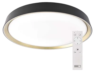 LED přisazené svítidlo ILVI, kruhové 30W, stmívání+CCT, černá+champagne
