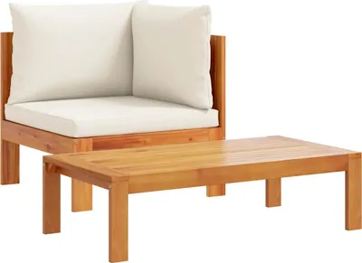 Produktbild von vidaXL 2-tlg. Garten-Sofa-Set mit Kissen Massivholz Akazie