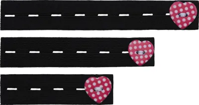 Produktbild von Be Mammy Damen Hosenerweiterung Gummi 3er Pack BE20-126 (Schwarz/Rosa, One Size)