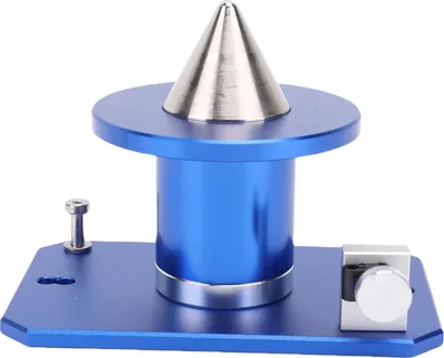 Image de Equilibreur de lame de tondeuse à gazon Outil d'équilibrage des lames de tondeuse à gazon en métal intégré à un aimant puissant Alignement efficace Outil d'équilibrage des lames de tondeuse à gazon ajustable et fixé au mur Bleu