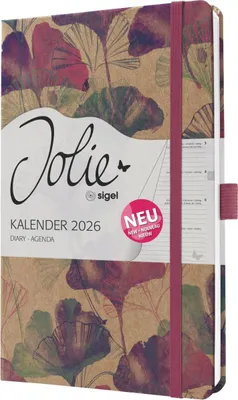 Produktbild von Sigel Jolie J6809, Wochen-Terminkalender, Hardcover, 174 Seiten, Hellgrün, Pink, Violett, A5, Papier